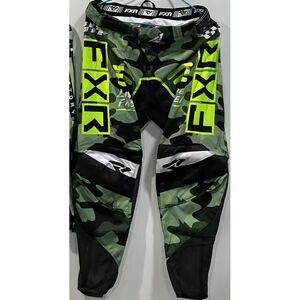 FXR MX Pants Motocross Racing Size 34 Camo green Black‎